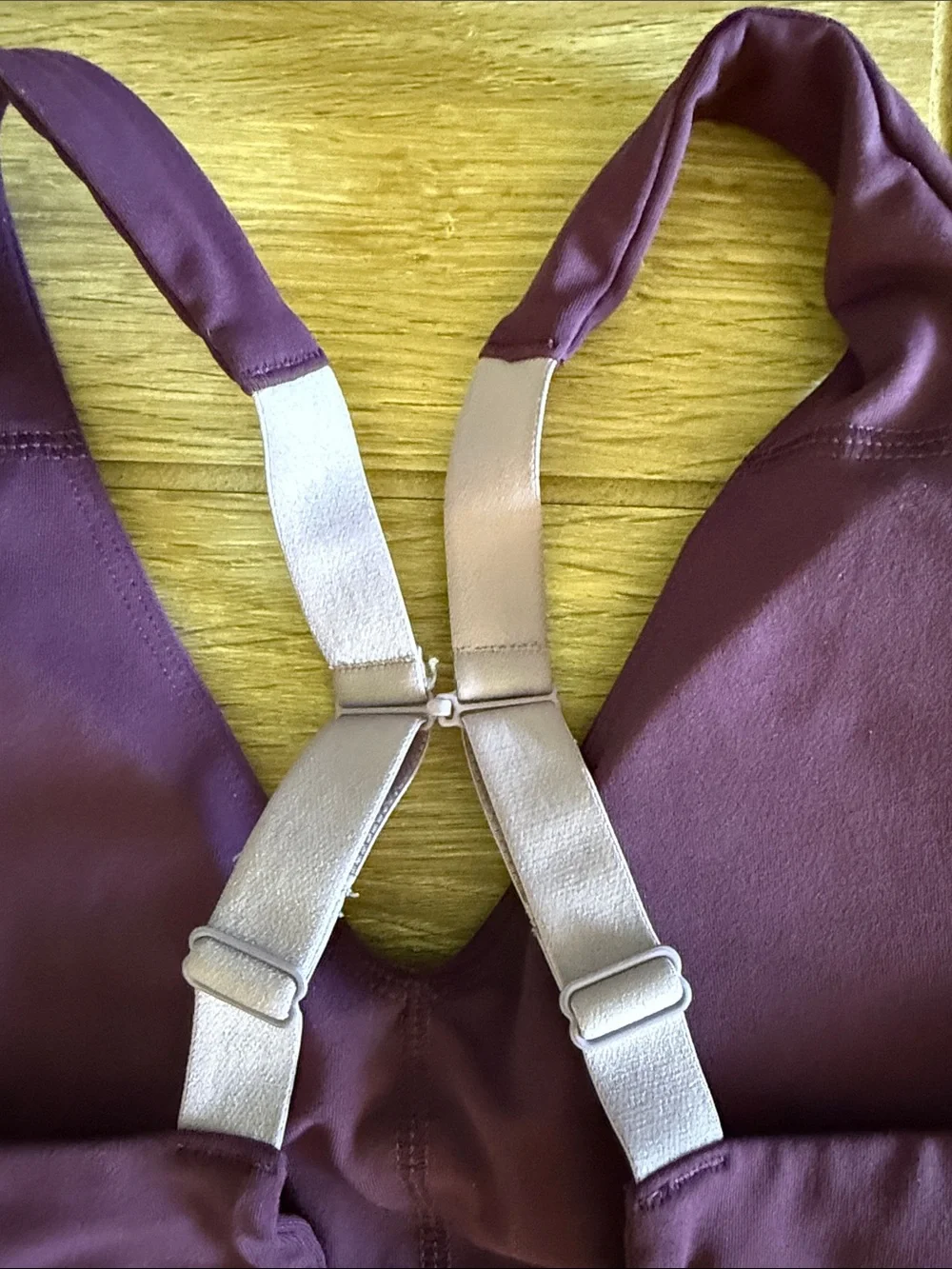 Deep Purple & Lavender V-Neck Sports Bra